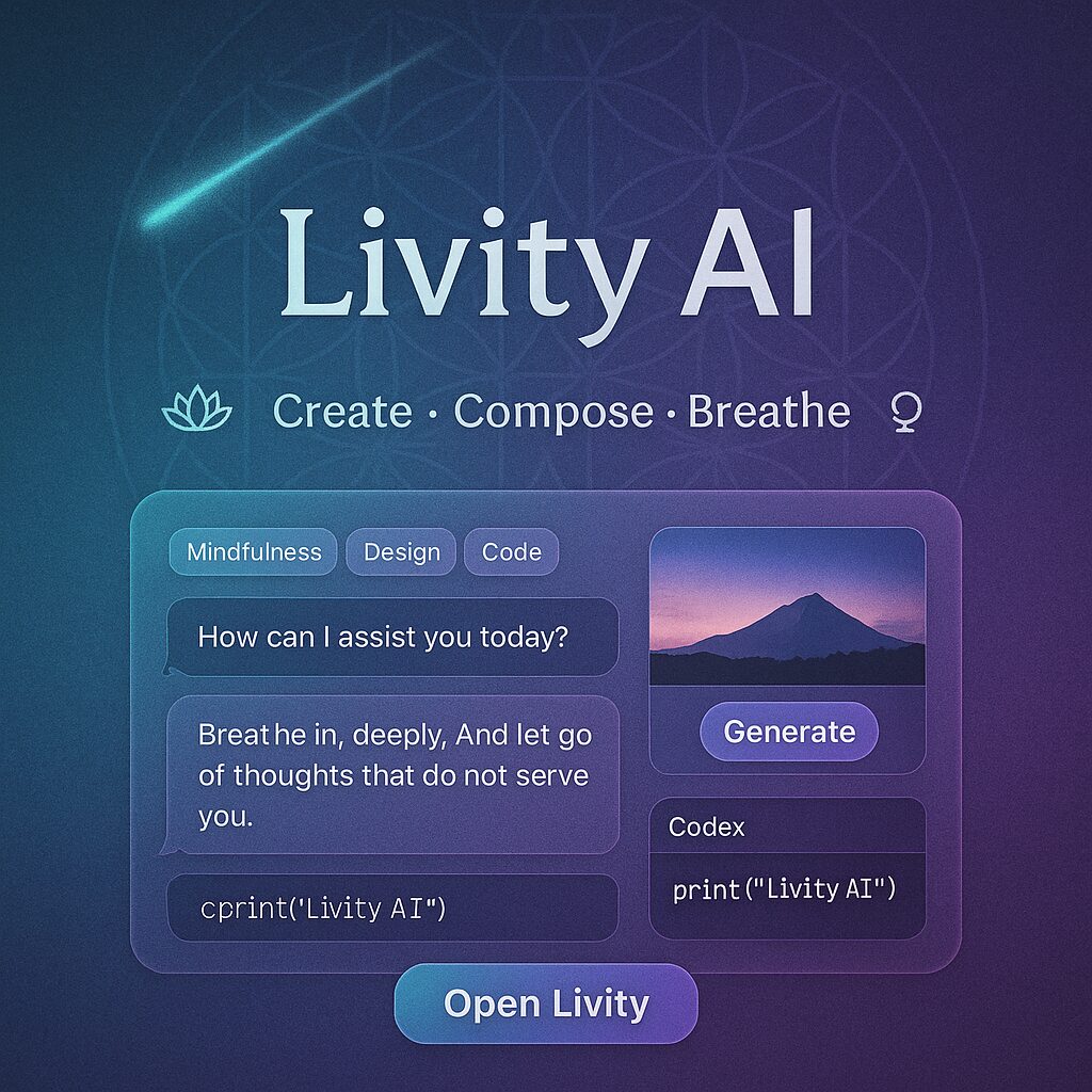 Livity AI — creative companion interface